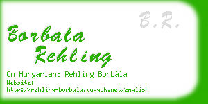 borbala rehling business card